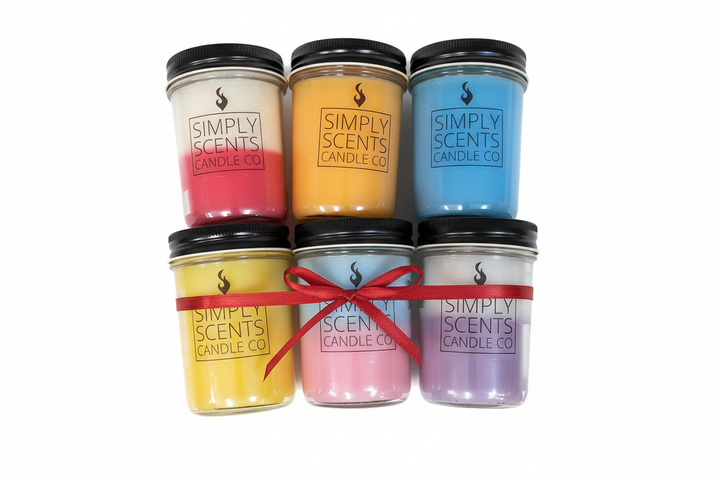 6 Candles White Background