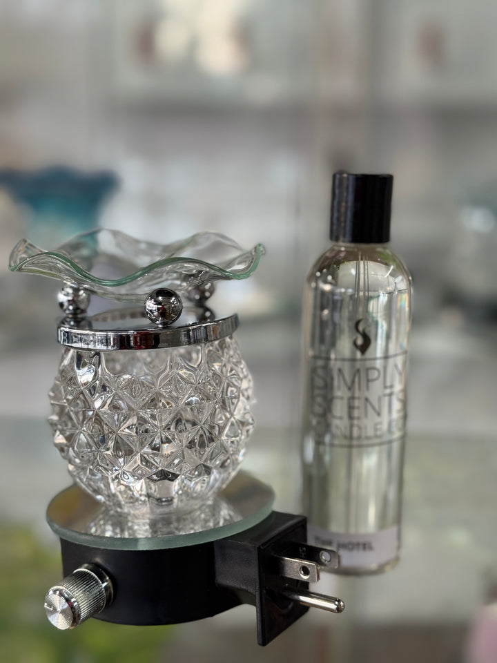 Clear Electrical Wall Plug Burner Set