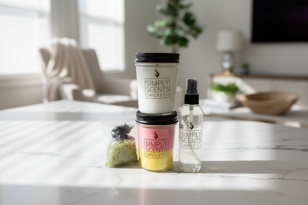 Close-up lifestyle Simply Scents products