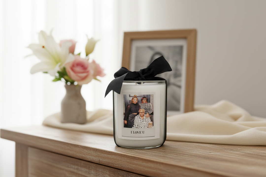 Personalized Candle Close-Up