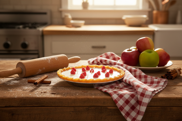 Pie Candle Kitchen Scene